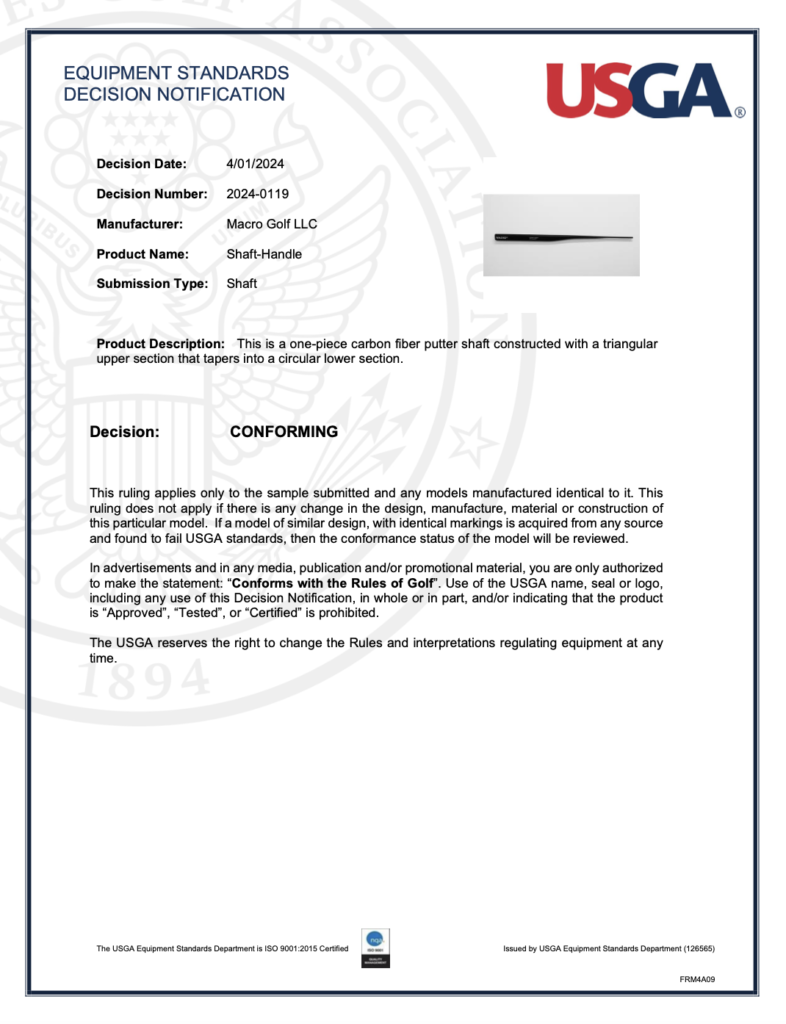 USGA Conforming